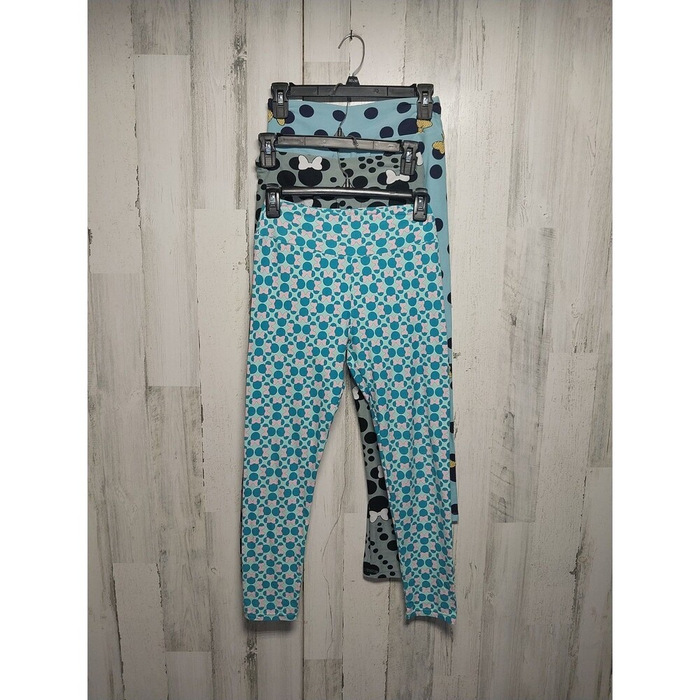 Lot Of 3 One Size Lularoe Minnie Mouse Leggings